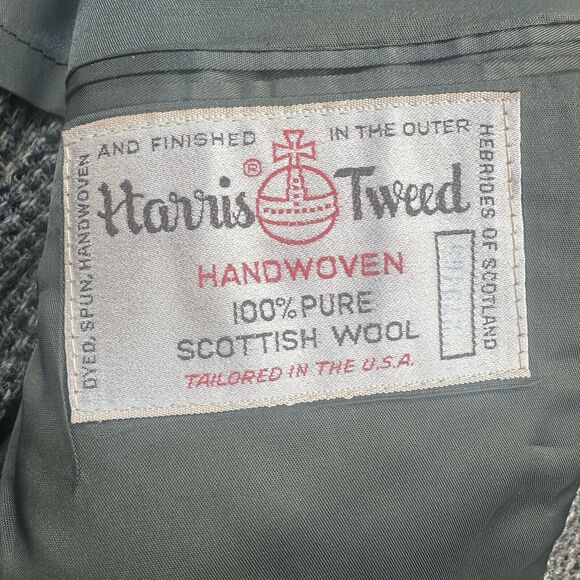 Harris Tweed Blazer Men 40R Brown Wool Vintage Jacket Sport Coat Classic Preppy - Picture 7 of 16